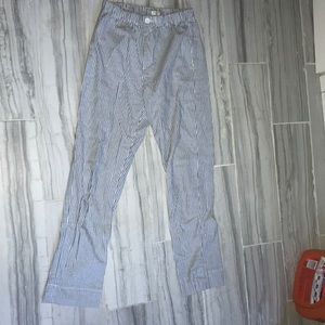 High rise, Blue and White striped pants